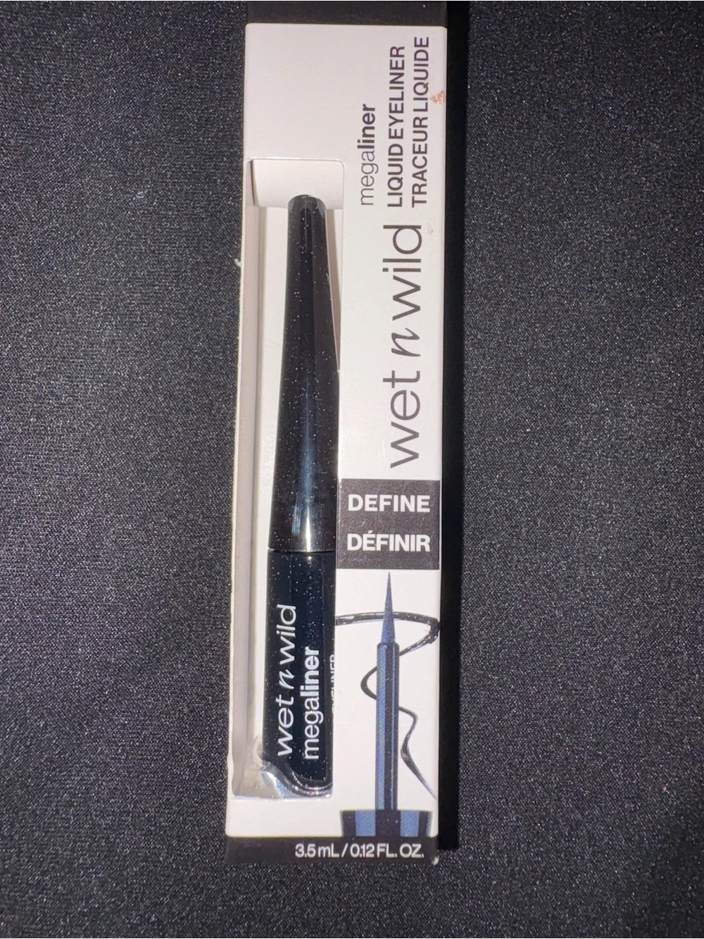 Wet n Wild MegaLiner Liquid Eyeliner 871A Black 0.12 oz Vegan Cruelty Free
